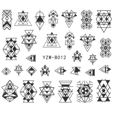 Vodolepky na nechty Geometrické vzory YZW-B012