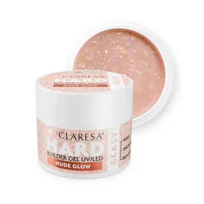 CLARESA® Stavební gel na nehty HARD & EASY Builder gel NUDE GLOW, 45g