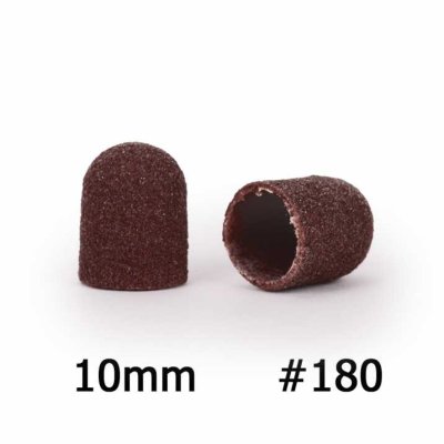Brúsne klobúčiky hnedé 10mm, drsnosť 180, 10ks