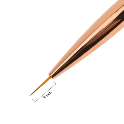 Oboustranný štětec na gel a zdobení AlleLac - oválný 6mm + tenký 9mm