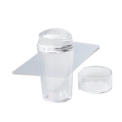 Silikonové razítko na nehty + škrabka + vrchník Clear 03