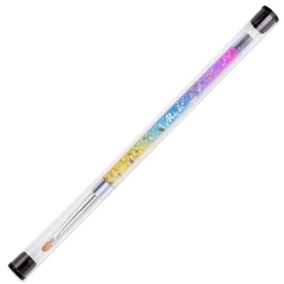 MollyLac Pro Gel Rainbow štetec na gél oválny veľkosť 2 č.1