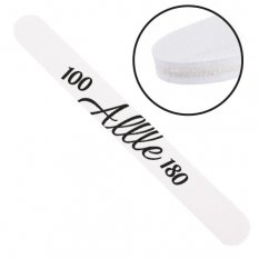Pilník na nechty rovný biely Allle Standard - 100/180 CU-41