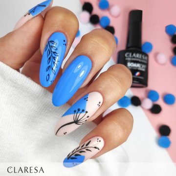 Modro-ružové nechty Claresa Blue 707, Pink 555 Modro-ružové nechty Claresa Blue 707, Pink 555