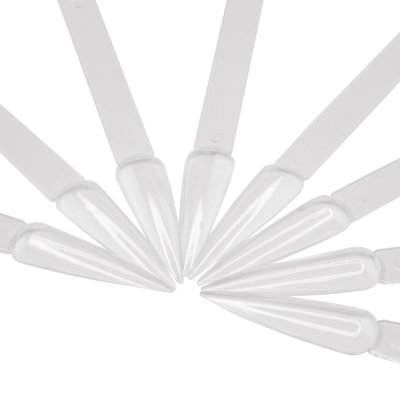 Vzorkovník koliesko - špicaté tipy clear - 50ks