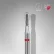 Diamantová fréza STALEKS Expert Match - červená, FA120R023/5  (2,3mm/5mm)