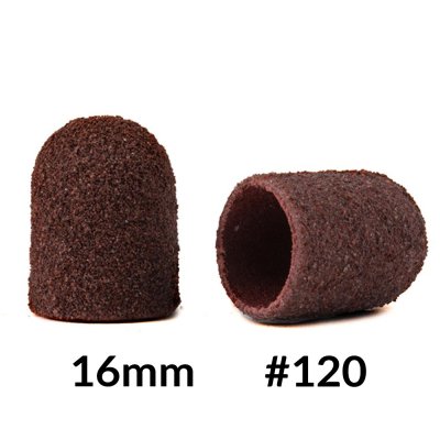 Brúsne klobúčiky hnedé 16mm, drsnosť 120, 10ks
