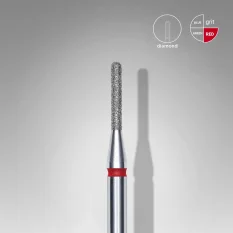Diamantová fréza STALEKS Expert Rounded cylinder - červená, FA30R014/8 (1,4mm/8mm)