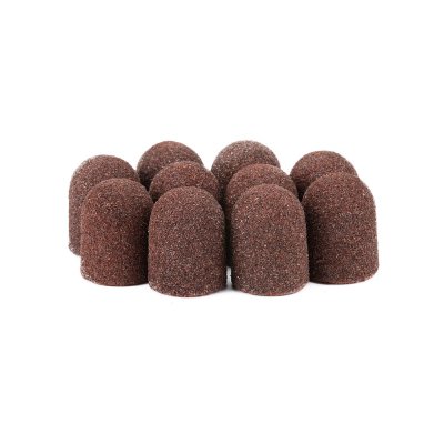 Brúsne klobúčiky hnedé 13mm, drsnosť 80, 10ks