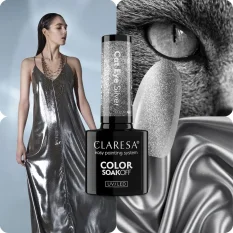 Gél lak CLARESA® CAT EYE SILVER, 5g