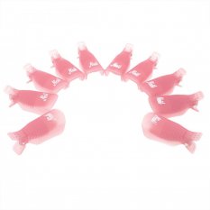 Klipy na nechty - odstránenie gél laku, 10ks - ružové