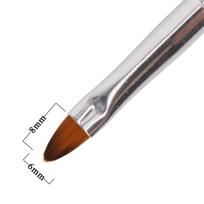 AlleLac Oválný štětec na gel č.6 - růžový