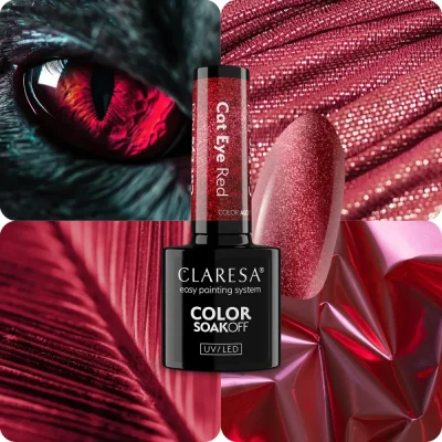 Gél lak CLARESA® CAT EYE RED, 5g