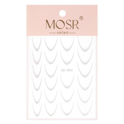 Nálepky na francúzsku manikúru Gradient French Ombre White SD-1933