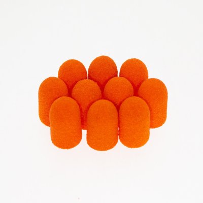 Fabric Podo narancssárga csiszolósapkák 7mm, szemcseméret 80, 10db