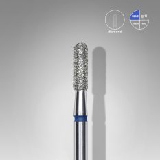 Diamantová fréza STALEKS Expert Rounded cylinder - modrá, FA30B023/8 (2,3mm/8mm)
