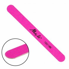 Pilník na nechty MollyLac infinity slim neon pink rovný - 180/180 bio drevený