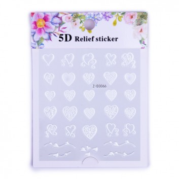 5D körömmatricák - szívek - Z D3066