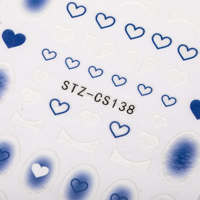 Vékony körömmatricák - Szívecskék STZ-CS138