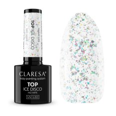 Gel lak CLARESA® TOP NO WIPE ICE DISCO, 5g
