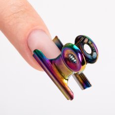 Kovový klip na nehty 2,2cm - kobalt, 5 ks