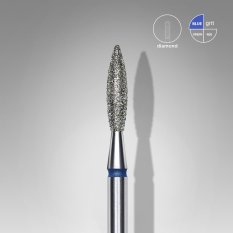 Diamantová fréza Staleks Expert - “flame” blue FA10B023/10