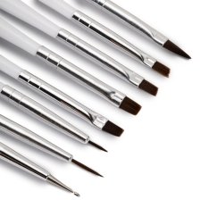 Sada štetcov na gél a zdobenie ZEBRA, 8ks