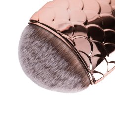 Štetec na oprašovanie a make up - rybka Rose Gold