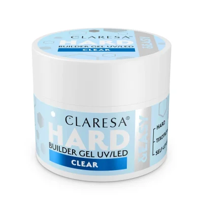 CLARESA® Stavebný gél na nechty HARD & EASY Builder gel CLEAR, 45g