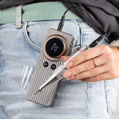 Prenosná brúska na nechty 108, 50W, sivá