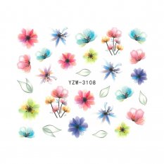 Vodolepky na nechty kvety YZW-3108