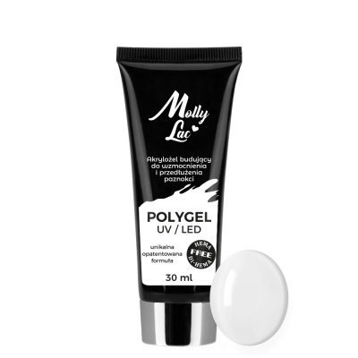 MollyLac Polygel Hema/di-Hema free White, 30ml