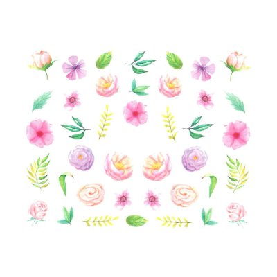 Vodolepky na nechty Flowers BN-927