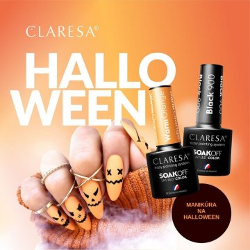 Nechty na HALLOWEEN: Claresa gél laky Warm Orange, Black 900 Nechty na HALLOWEEN: Claresa gél laky Warm Orange, Black 900