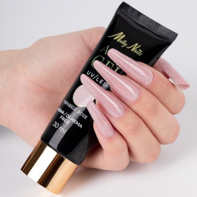 Molly Nails Acrylgel Hema/di-Hema mentes Sparkle Rose, 30ml
