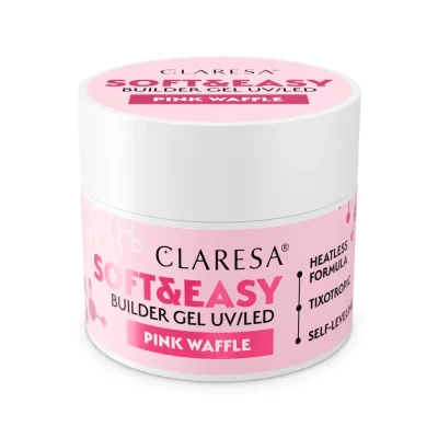 CLARESA® Stavebný gél na nechty SOFT & EASY Builder gel PINK WAFFLE, 12g