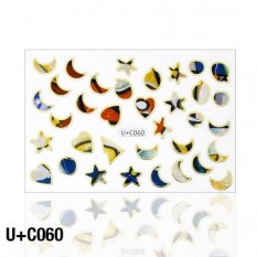Nálepky na nechty 3D Holo - U+C060