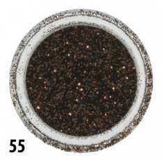 Glitrový prach - tmavo hnedý - 55