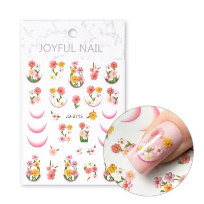 Nálepky na nechty - French Flowers JO-2715