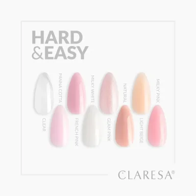 CLARESA® Stavebný gél na nechty HARD & EASY Builder gel CLEAR, 45g