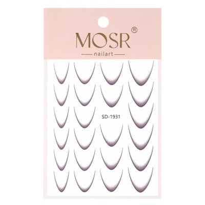 Nálepky na francúzsku manikúru Gradient French Ombre Brown SD-1931