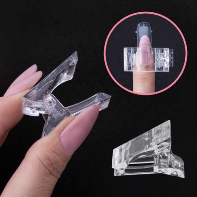 Plastový klip na nechty - na uchytenie dual formy