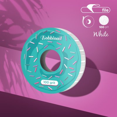 Staleks Expert Donut Bobbinail - Náhradný  jednorazový nalepovací pilník na nechty 7 m - zrnitosť 100