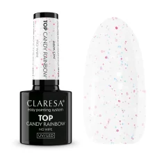 Gél lak CLARESA® TOP NO WIPE CANDY RAINBOW, 5g