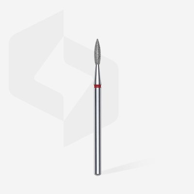 Diamantový brúsny nadstavec Staleks Expert -  špicatý flame red FA11R021/8