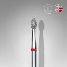 Diamantová fréza STALEKS Expert Pointed Bud - červená, FA60R025/4.5 (2,5mm/4,5mm)