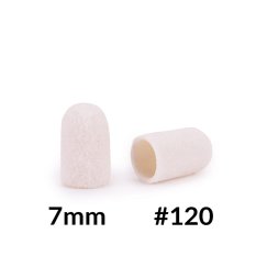 Brusné kloboučky ABS Podo bílé 7mm / 120, 10ks