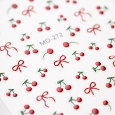 5D körömmatricák - cherry - MO-272
