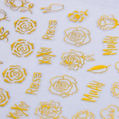 Körömmatricák Gold rose R400