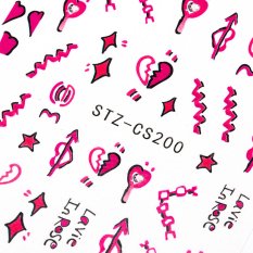 Tenké nálepky na nechty valentínske STZ-CS200